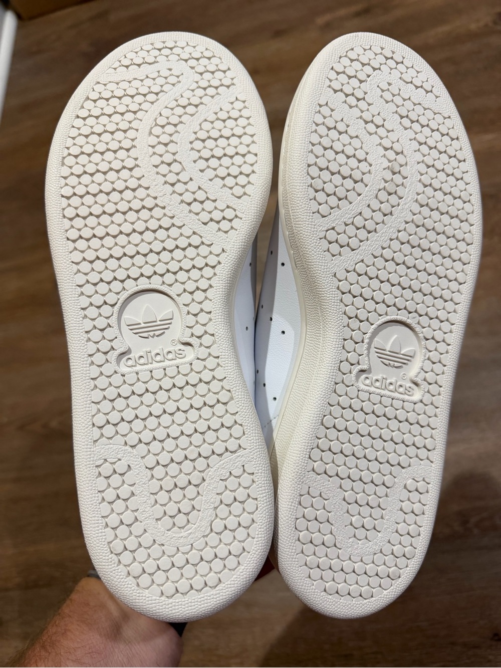 adidas Stan Smith White Leather Sneakers with Pink Accents - Women's 6.5 - Picture 7 of 9